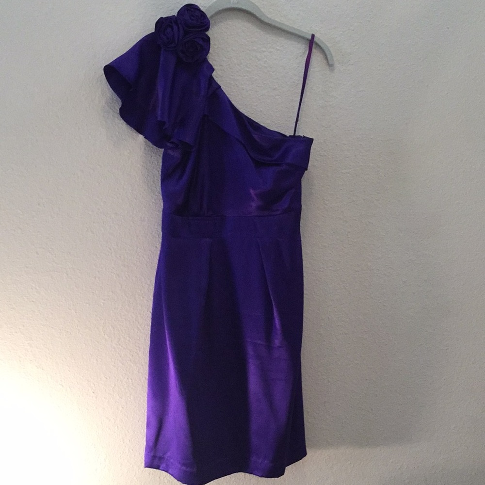 Purple one shoulder Gianni Bini cocktail dress